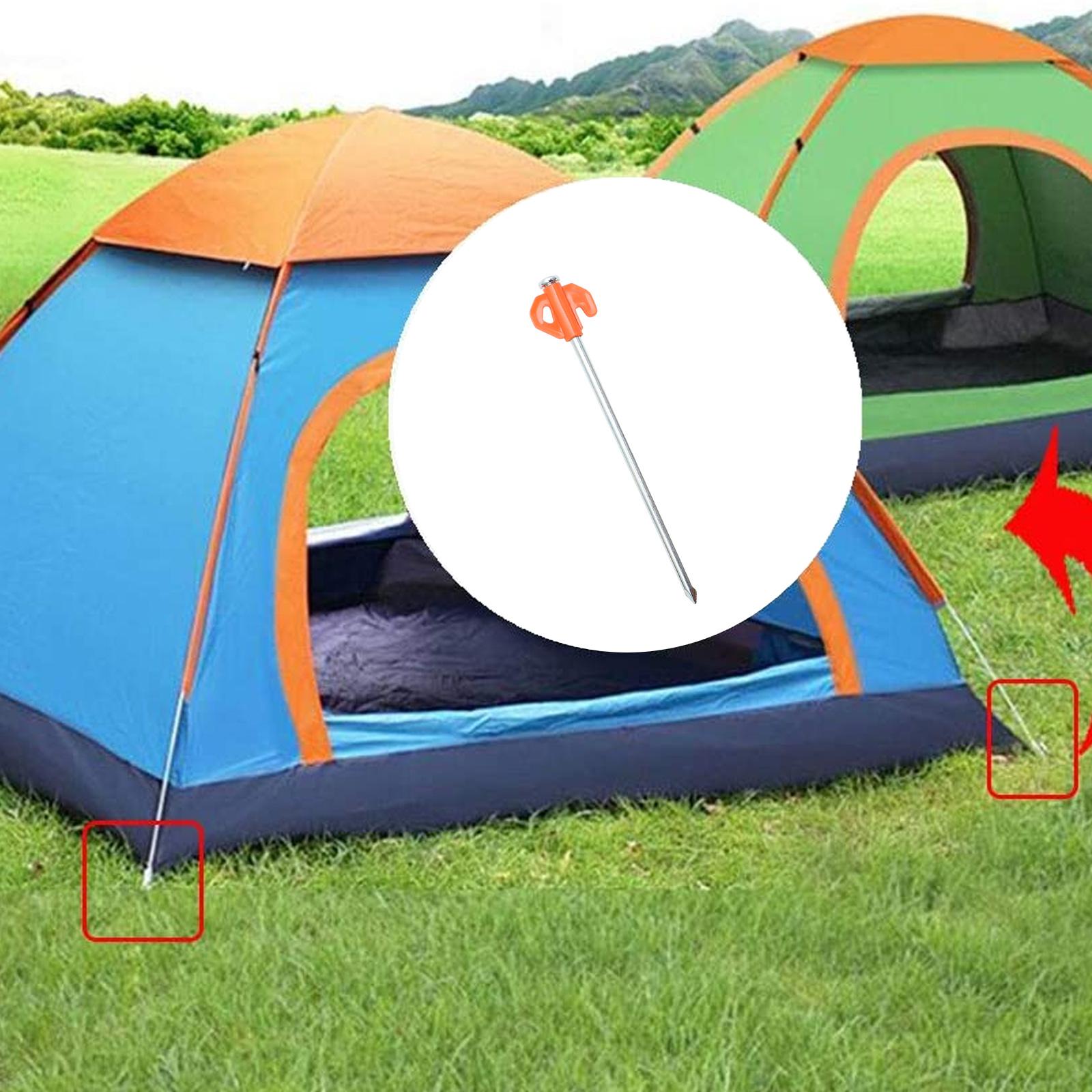 Cheap Goat Tents 21cm Portable Tent Pegs Iron Pipe Material Garden Stakes Heavy Camping Duty Tent Hammock Accessories Ground Nail Cord N3T7   